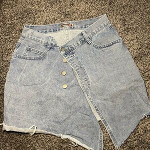 Denim Asymmetrical Women Skirt